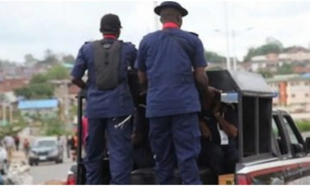 NSCDC officers on patrol in a source-origin contextual photo