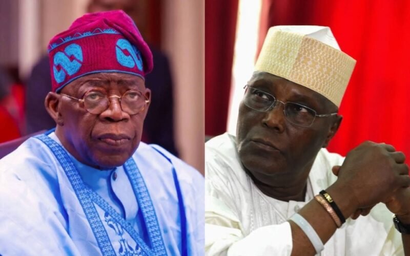 Bola Tinubu and Atiku Abubakar in a source photo collage