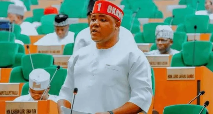 Philip Agbese speaking during a House of Representatives plenary session