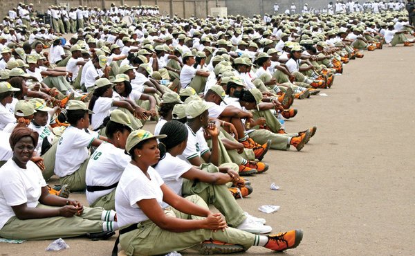 NYSC corps members seated during an official programme