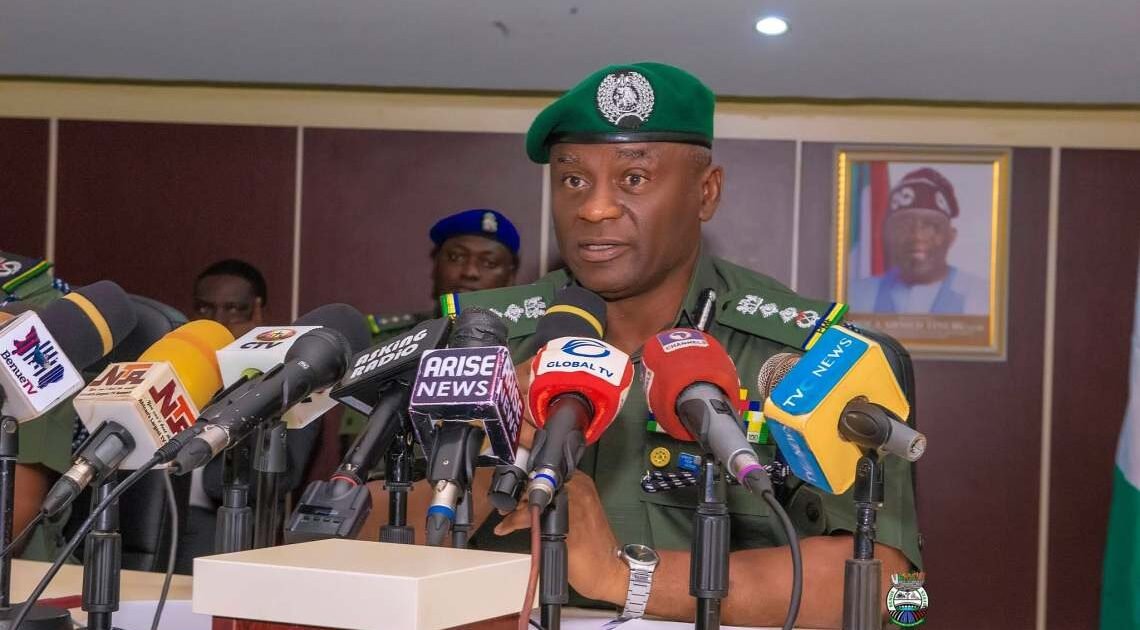 Inspector-General of Police Olatunji Disu at a press briefing