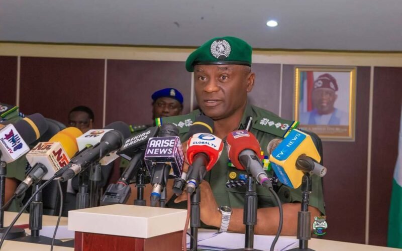 Inspector-General of Police Olatunji Disu at a press briefing