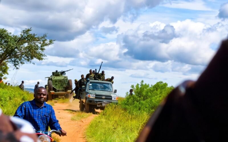 Soldiers arrive on gun trucks during the security response to attacks in Dorowa Babuje, Barkin Ladi Local Government Area of Plateau State