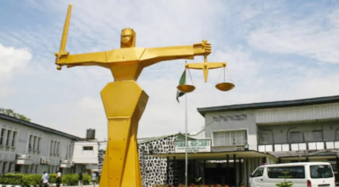 Lady Justice statue outside the Federal High Court building in Lagos