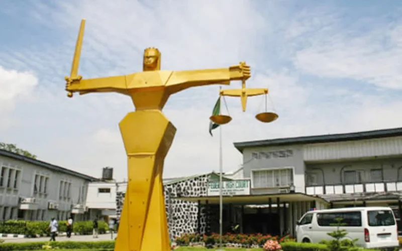 Lady Justice statue outside the Federal High Court building in Lagos