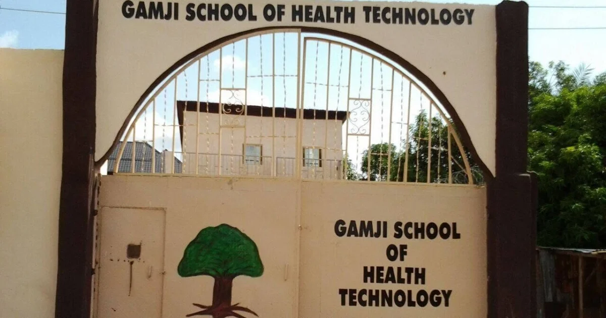 Entrance gate bearing the name Gamji School of Health Technology