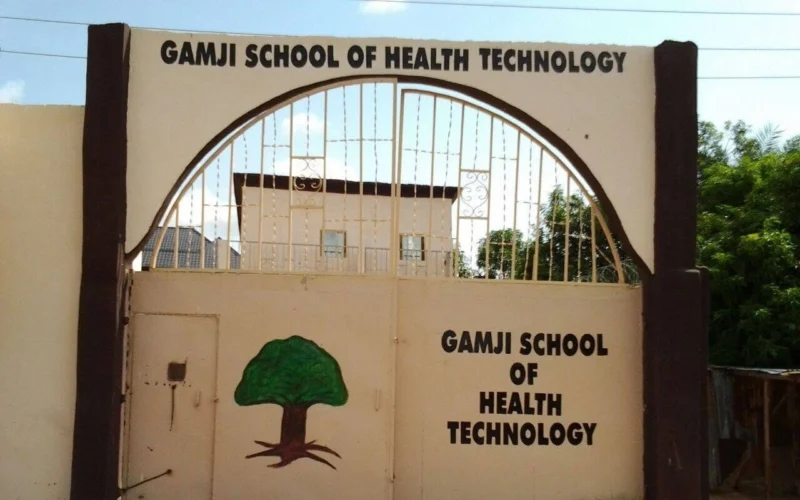 Entrance gate bearing the name Gamji School of Health Technology
