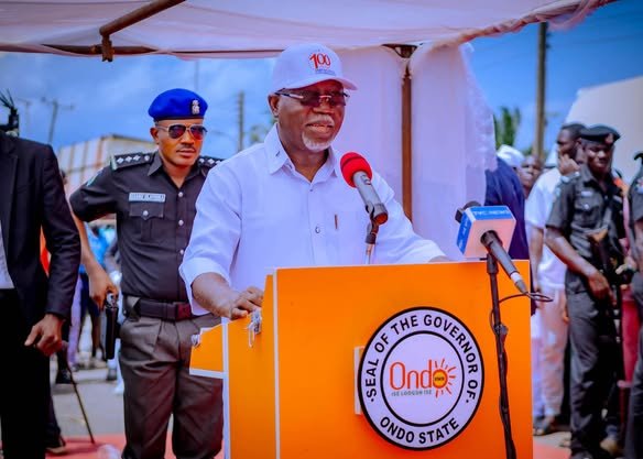 Ondo State governor speaking at a public event