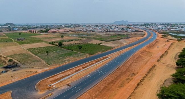 Divided expressway pictured in Channels TV coverage of the Zaria–Kano section